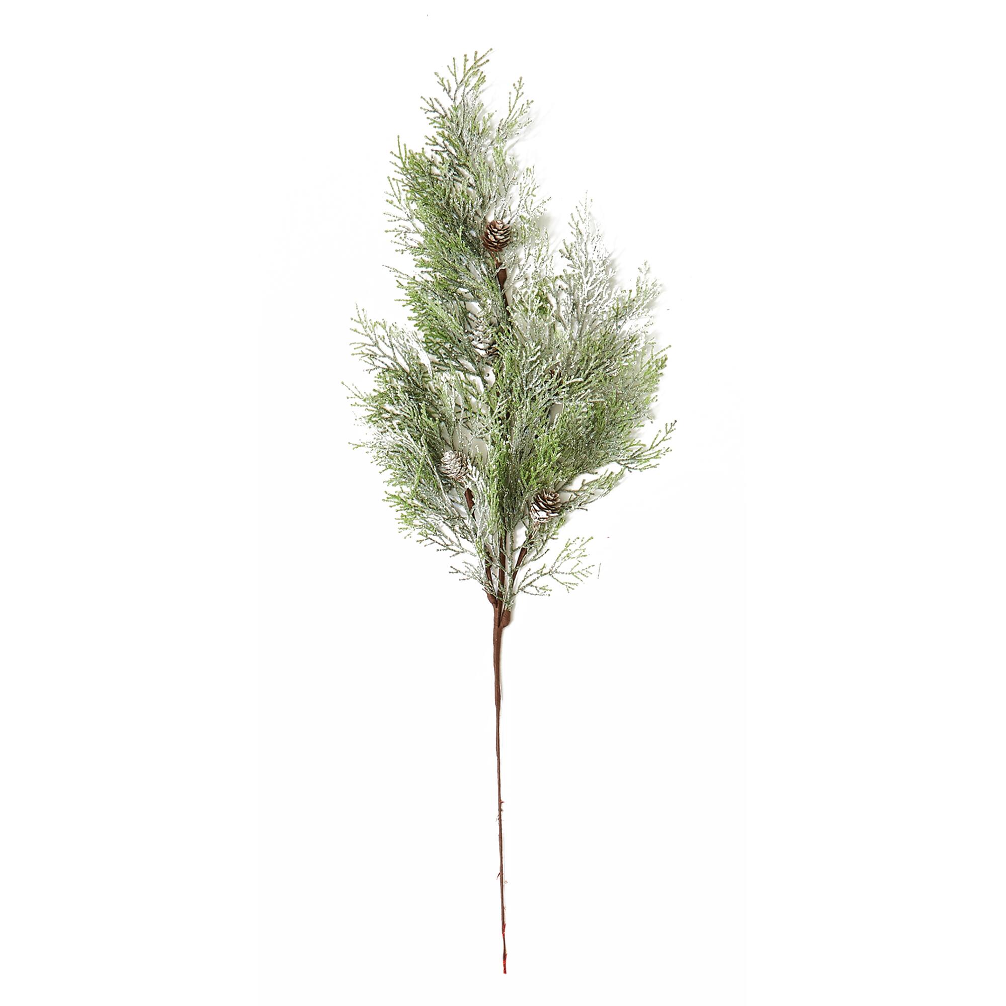29" Christmas Frosted Cedar Spray with Cones, 3ct.